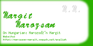 margit marozsan business card